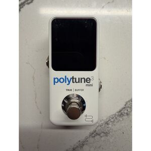 TC Electronic Polytune 3 Mini Tuner White Tested Working